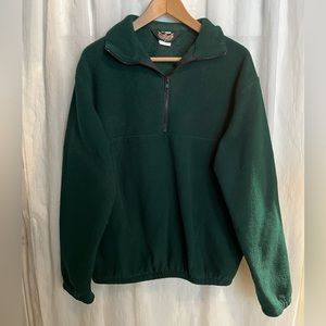 Forest green, cozy, half zip up